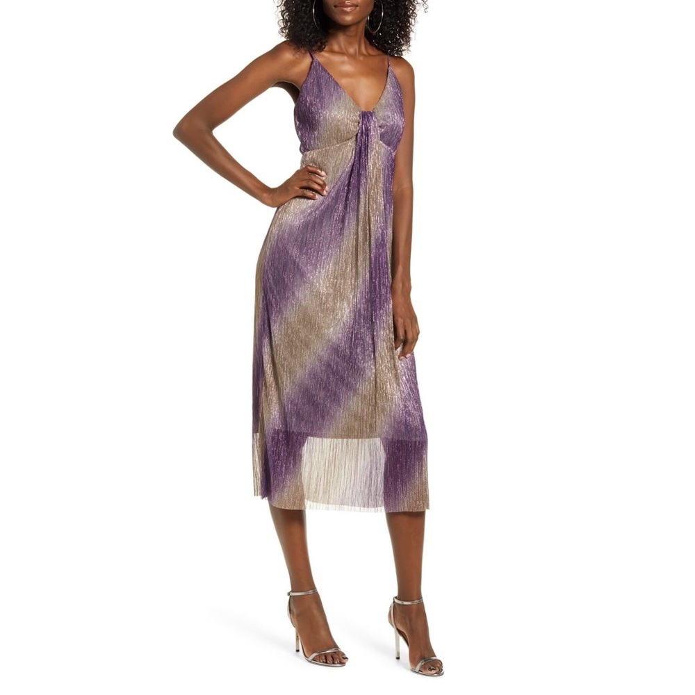 NWT ✨ NORDSTROM Ombré Purple Midi Formal Dress